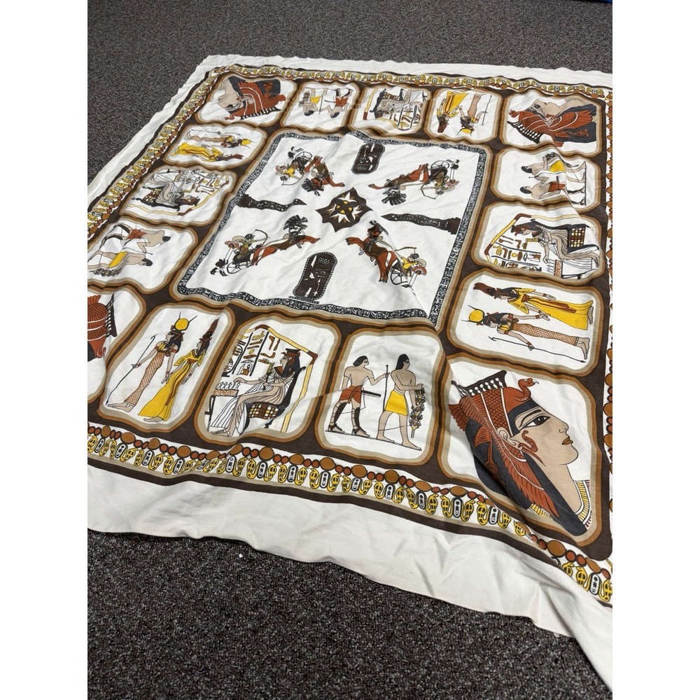1970s Egypt Tapestry True Vintage Rare Design Graphic Rare